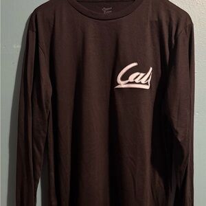 Men’s Black Long Sleeve Large‎ Embroidered Cali California T-Shirt